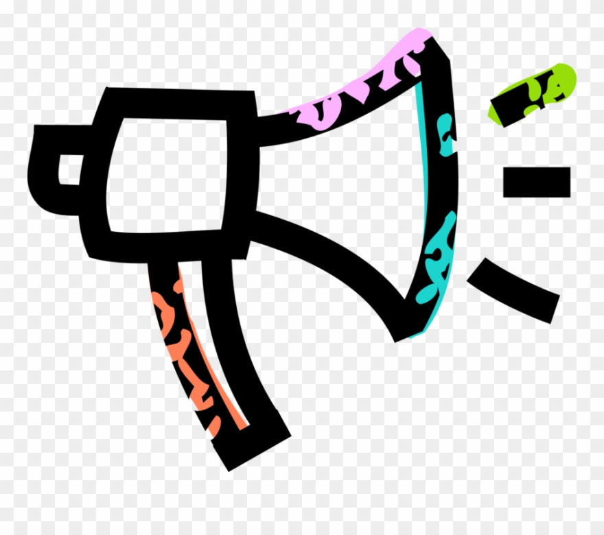 Bullhorn Amplifies Vector Image Illustration Of Or - San Diego State University Clipart