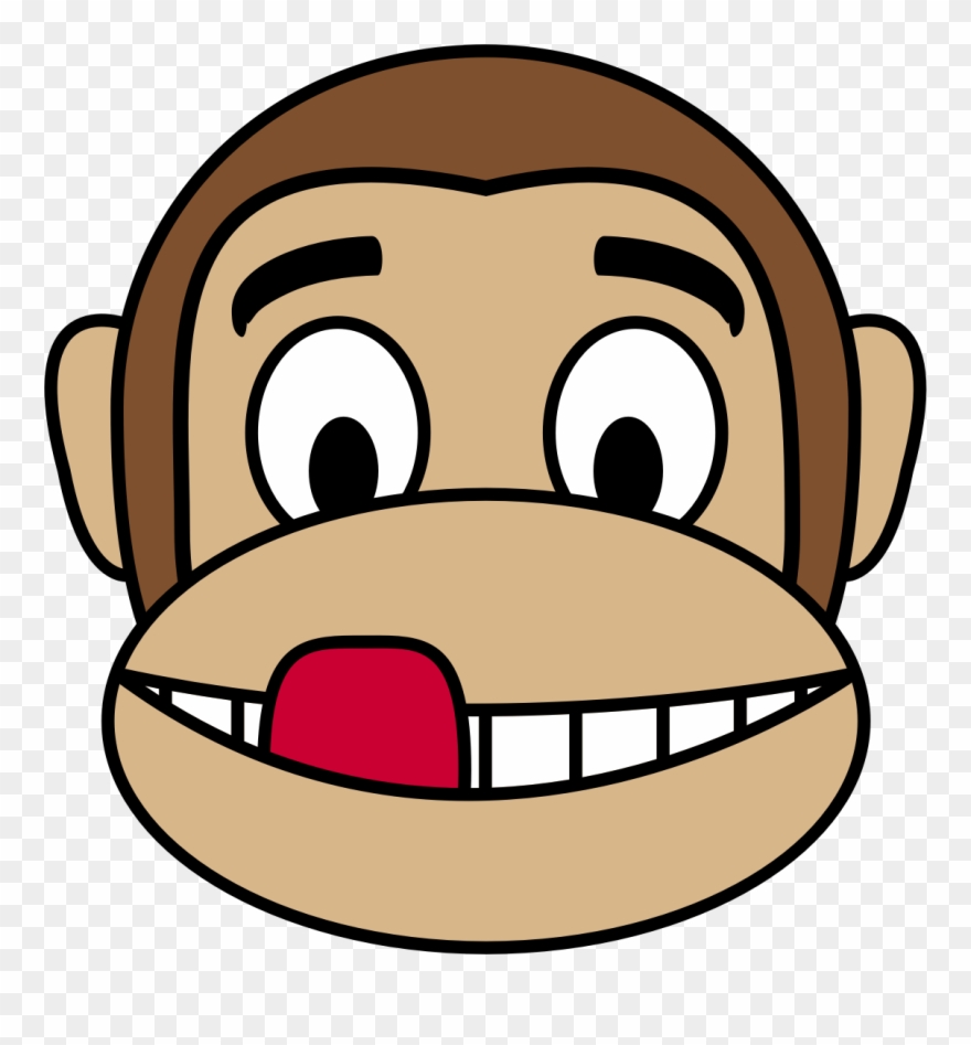 Face Clipart Delicious - Happy Monkey Emoji Pillow Case - Png Download