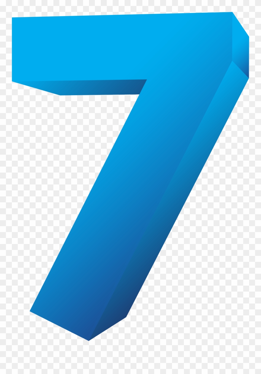 Blue Number Seven Transparent Png Clip Art Image Gallery - Number Seven Clip Art