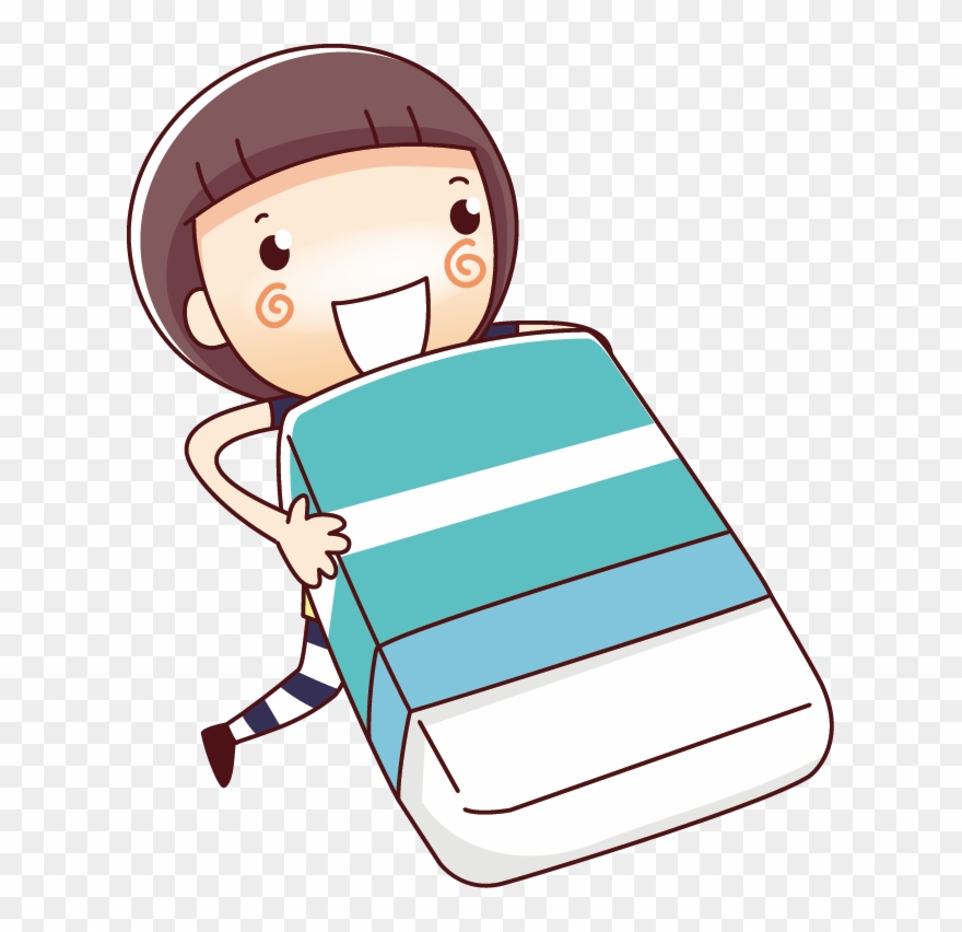 Svg Freeuse Library Cartoon Pencil Illustration Girl - Girl Holding Eraser Clipart - Png Download