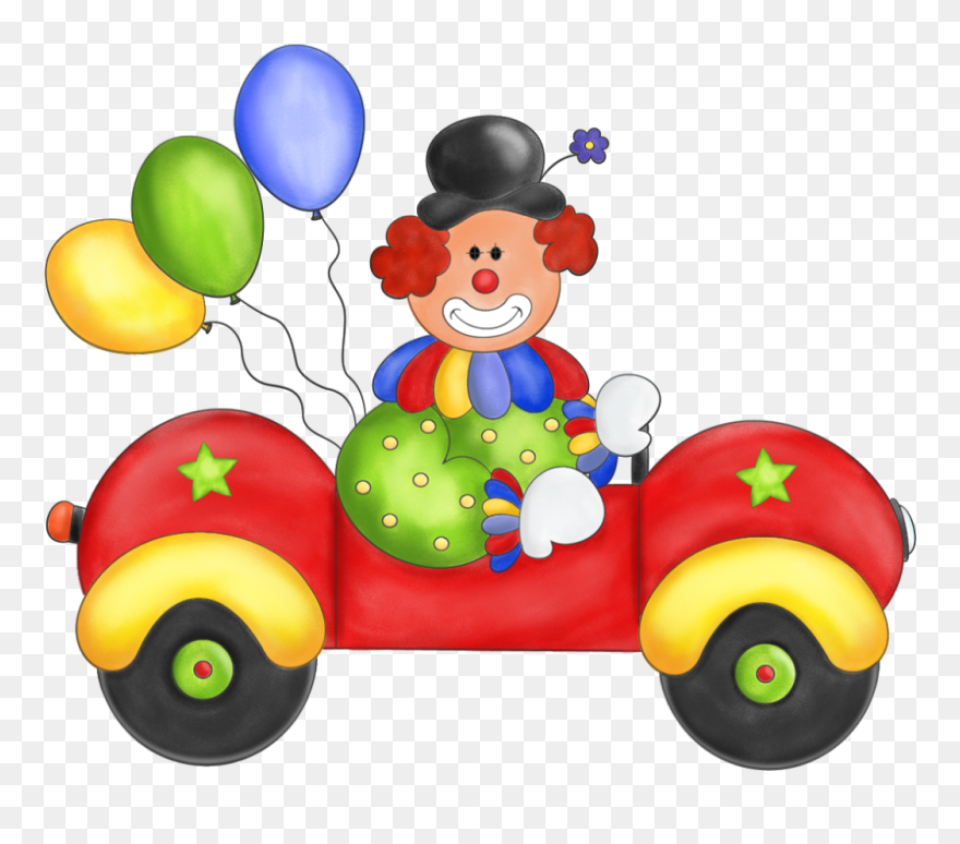 Bubble Gum Machine Clipart - Clown In A Car Clipart - Png Download