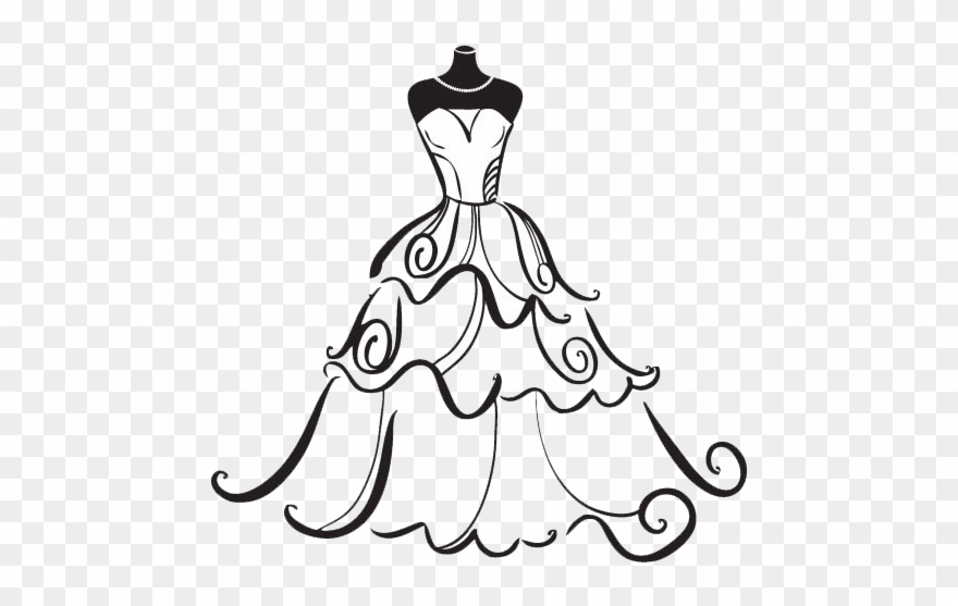Jpg Freeuse Stock Dress Bride Clip Art - Wedding Dress Clipart - Png Download