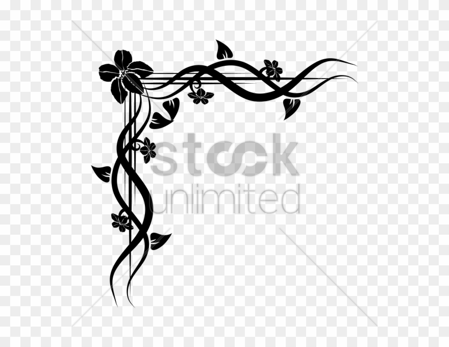 Corner Floral Design Png Clipart Floral Design Clip - Corner Frame Design Png Transparent Png