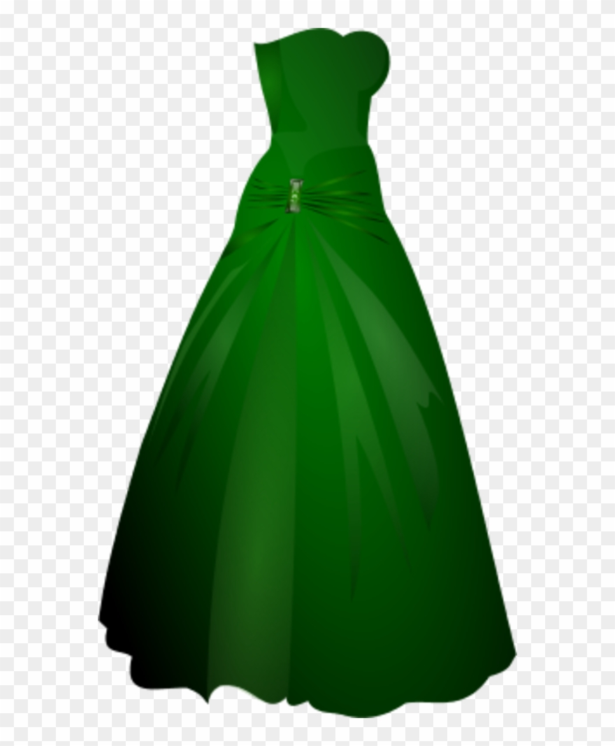 Vector Clip Art - Green Dress Clip Art - Png Download