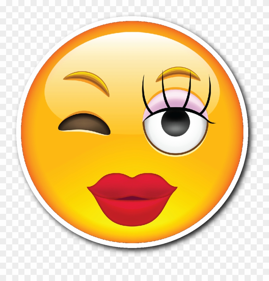 Girly Smiley Face Emoji Vinyl Die Cut Sticker J S Graphics Clipart