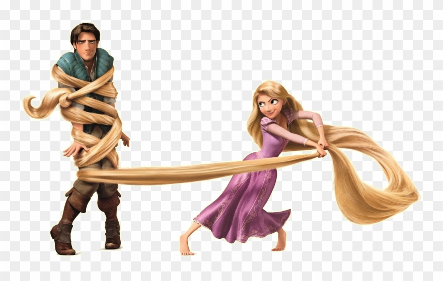 Rapunzel Png Transparent Images - Flynn Tangled In Hair Clipart