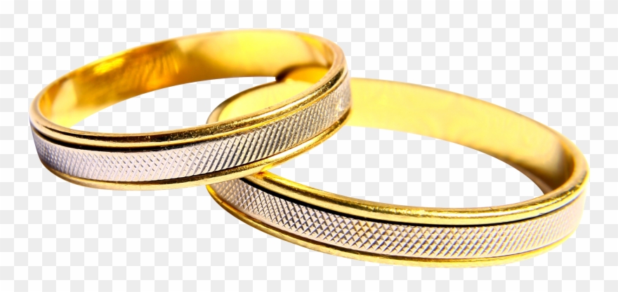 Gold Embroidered Wedding - Transparent Wedding Ring Png Clipart