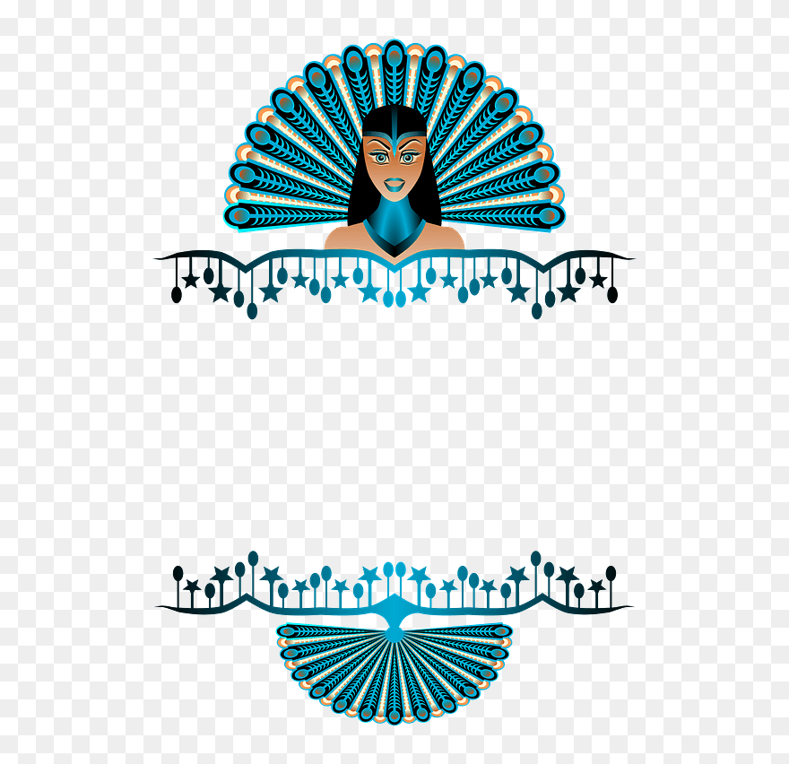 Bird Feather Pavo Owl Download - Decorative Frame Vector Free Png Clipart