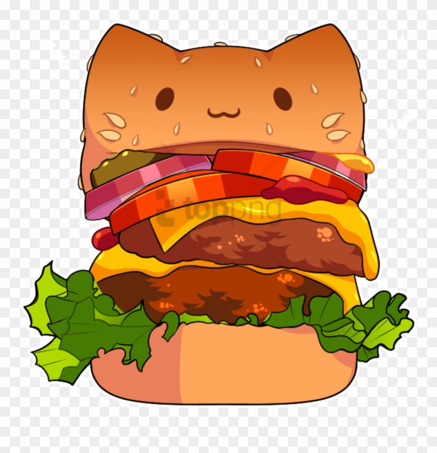 Clipart Free Cheeseburger Drawing Bacon - Png Download