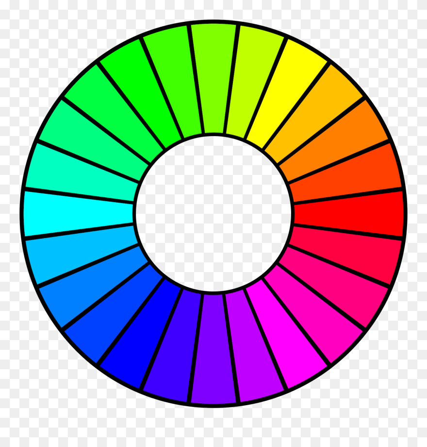 Color Wheel Drawing Hue Tertiary Color - Clip Art Color Wheel - Png Download