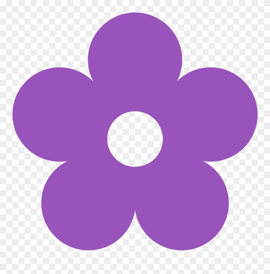 Lilac Flower Clip Art - Purple Flower Clipart - Png Download