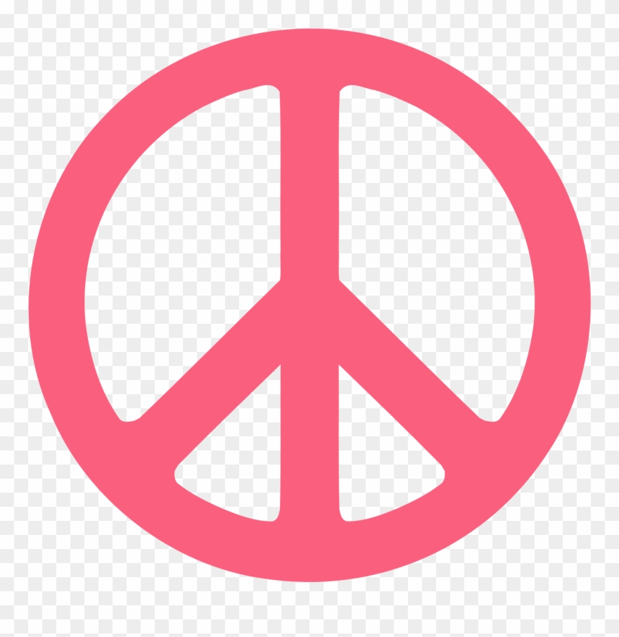 Indian Red Peace Symbol 1 555px - Red Peace Sign Png Clipart