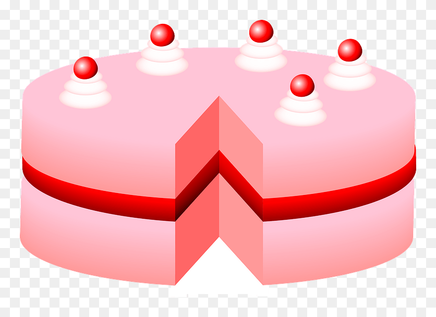Free Pink Cake No Plate Clipart