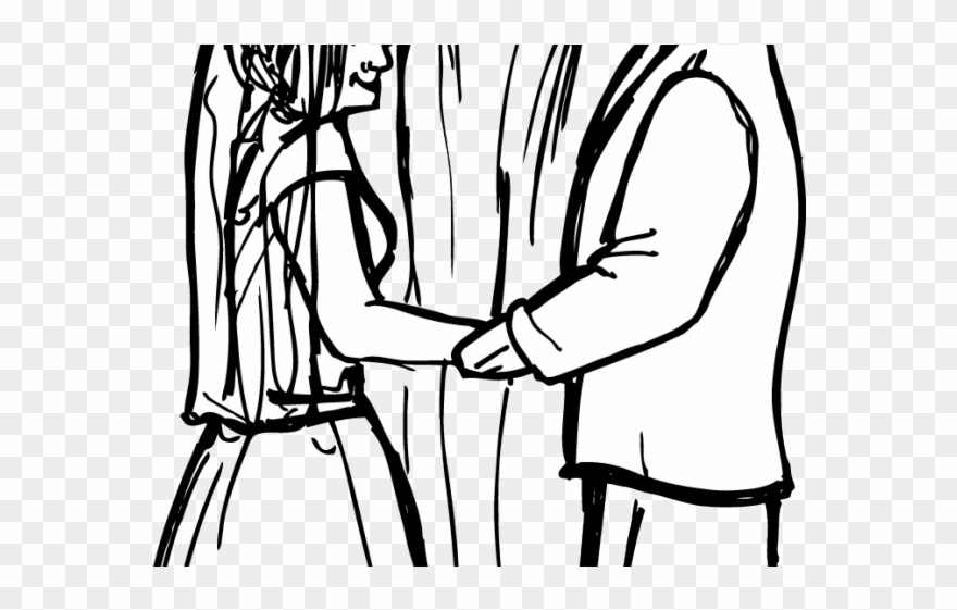 Clipart Wedding Priest - Wedding Catholic Clipart Black And White - Png Download