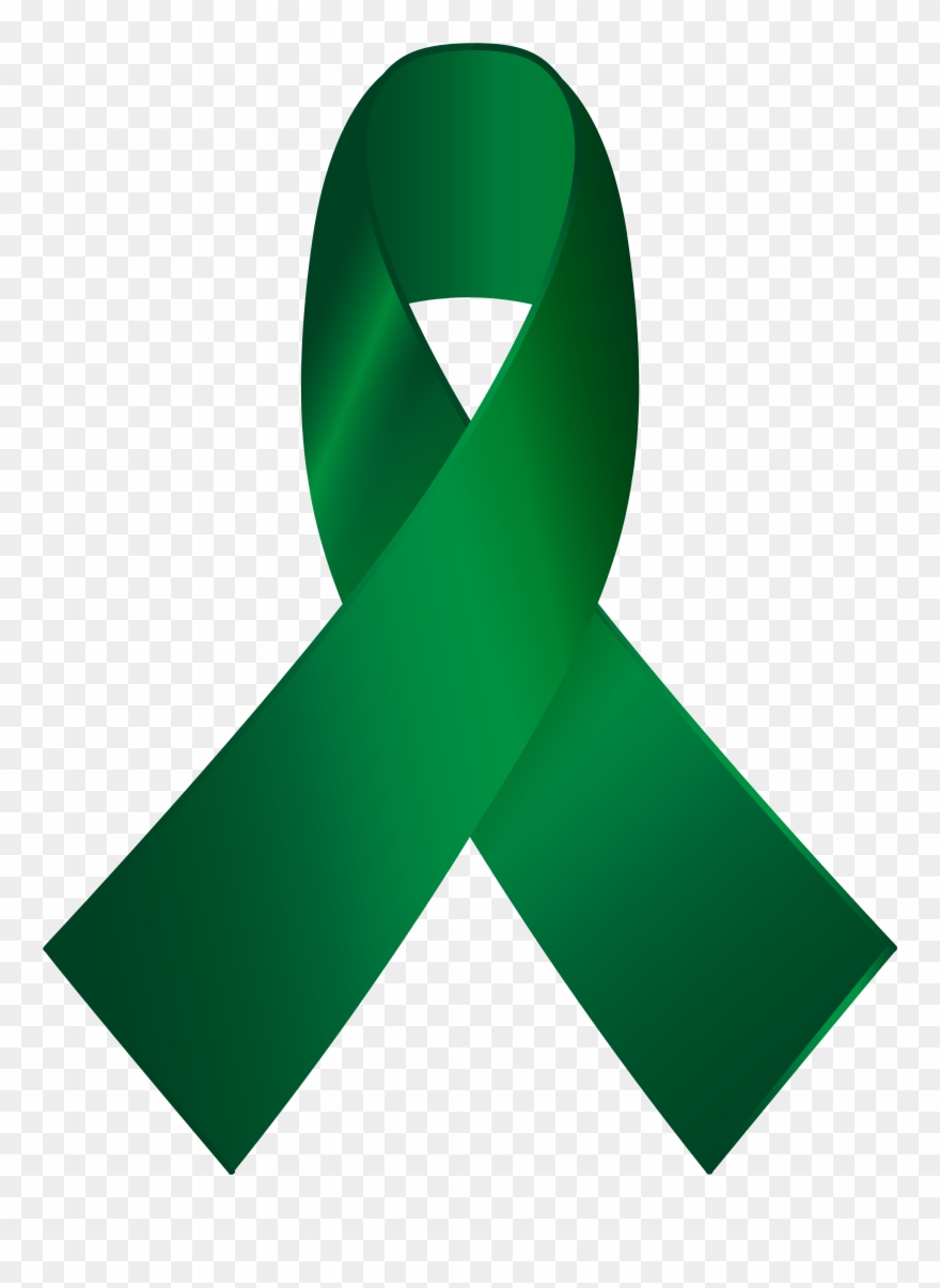 Green Awareness Ribbon Png Clip Art - Green Cancer Ribbon Transparent Background