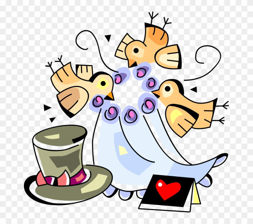Vector Illustration Of Wedding Bride's Bridal Veil - Marriage Clipart - Png Download