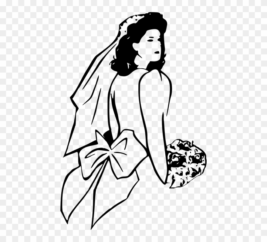 Bridal Clipart 5, Buy Clip Art - Invitation To Be In My Wedding-bride-customizable Card - Png Download