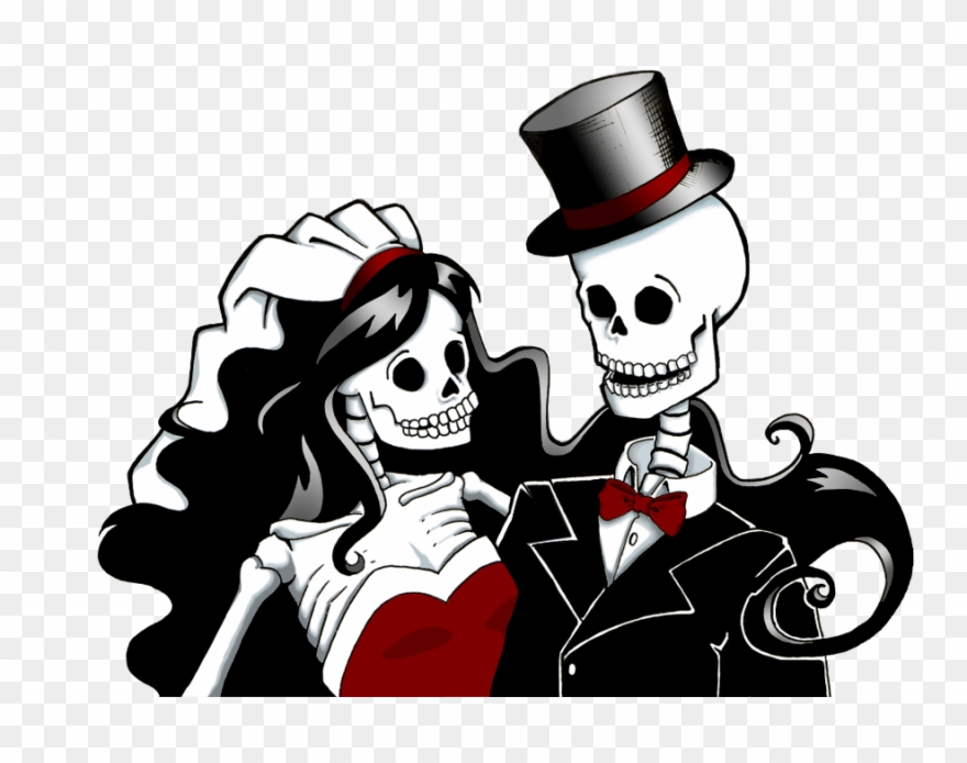 Mygrafico Easter & Spring Clipart - Til Death Do Us Part Skeletons - Png Download