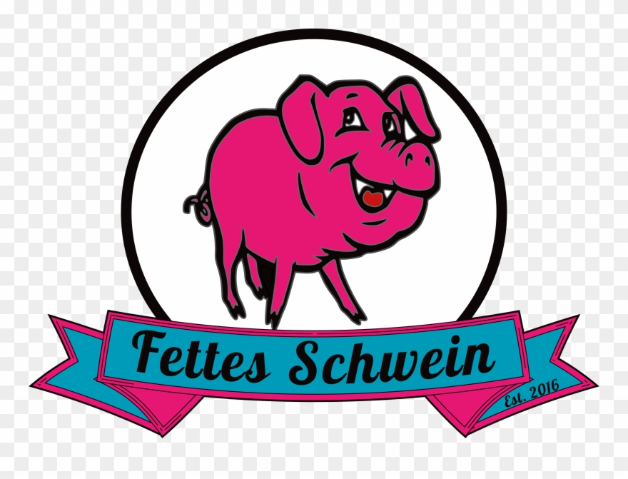 Fettes Schwein Logo Clipart
