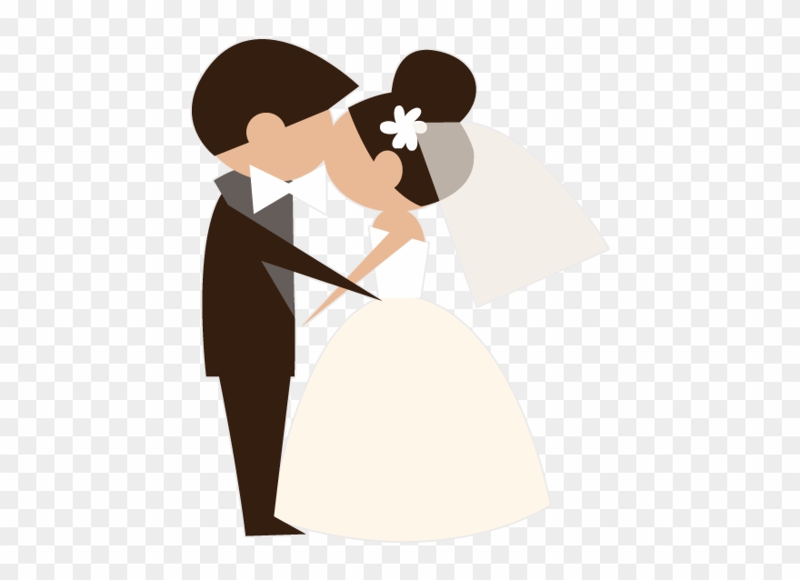 Animated Brides Grooms Wedding Party Stickers Messages - Husband And Wife Love Cartoon Clipart
