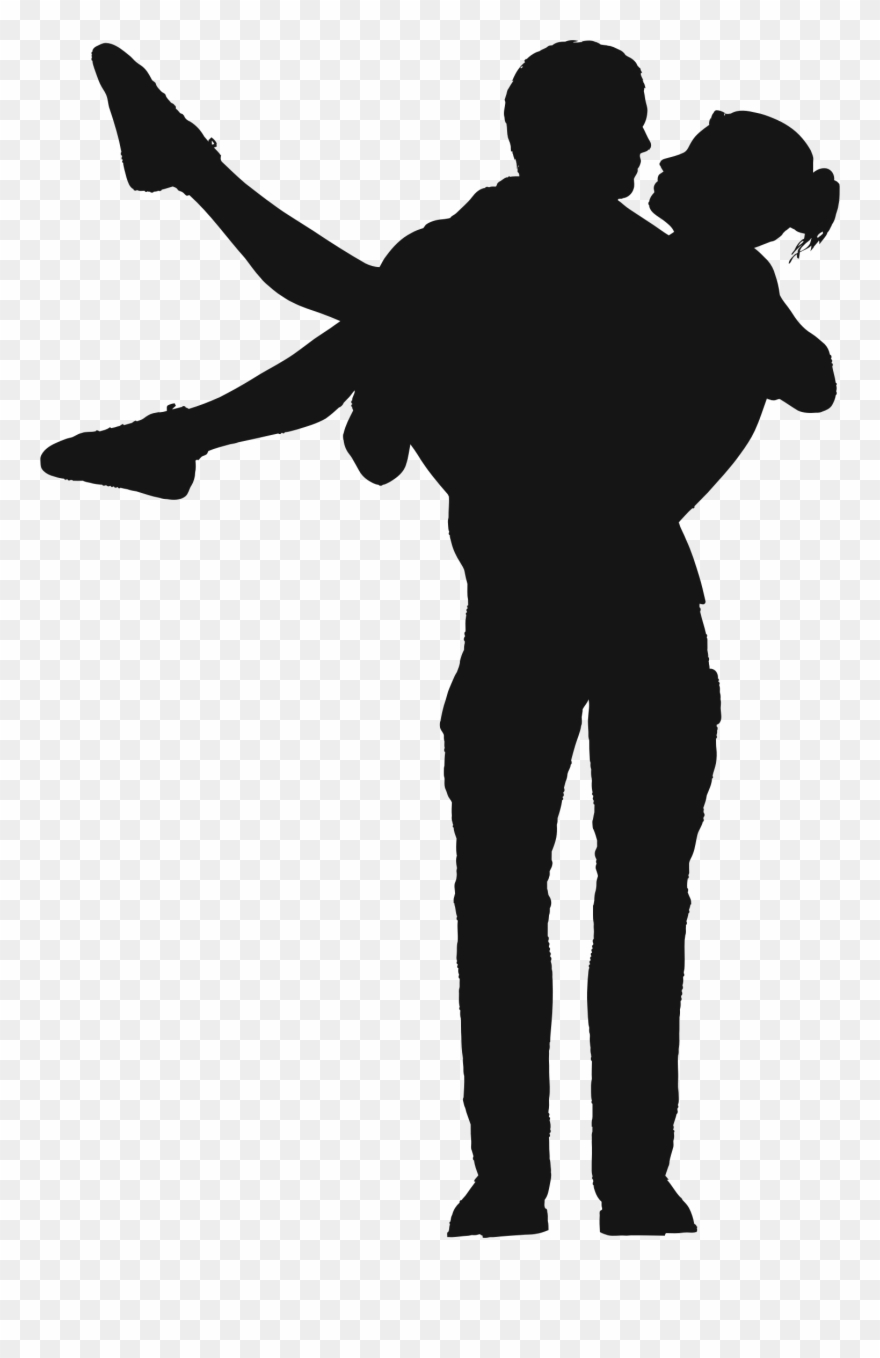 Couple Silhouette - Boy And Girl Png Clipart