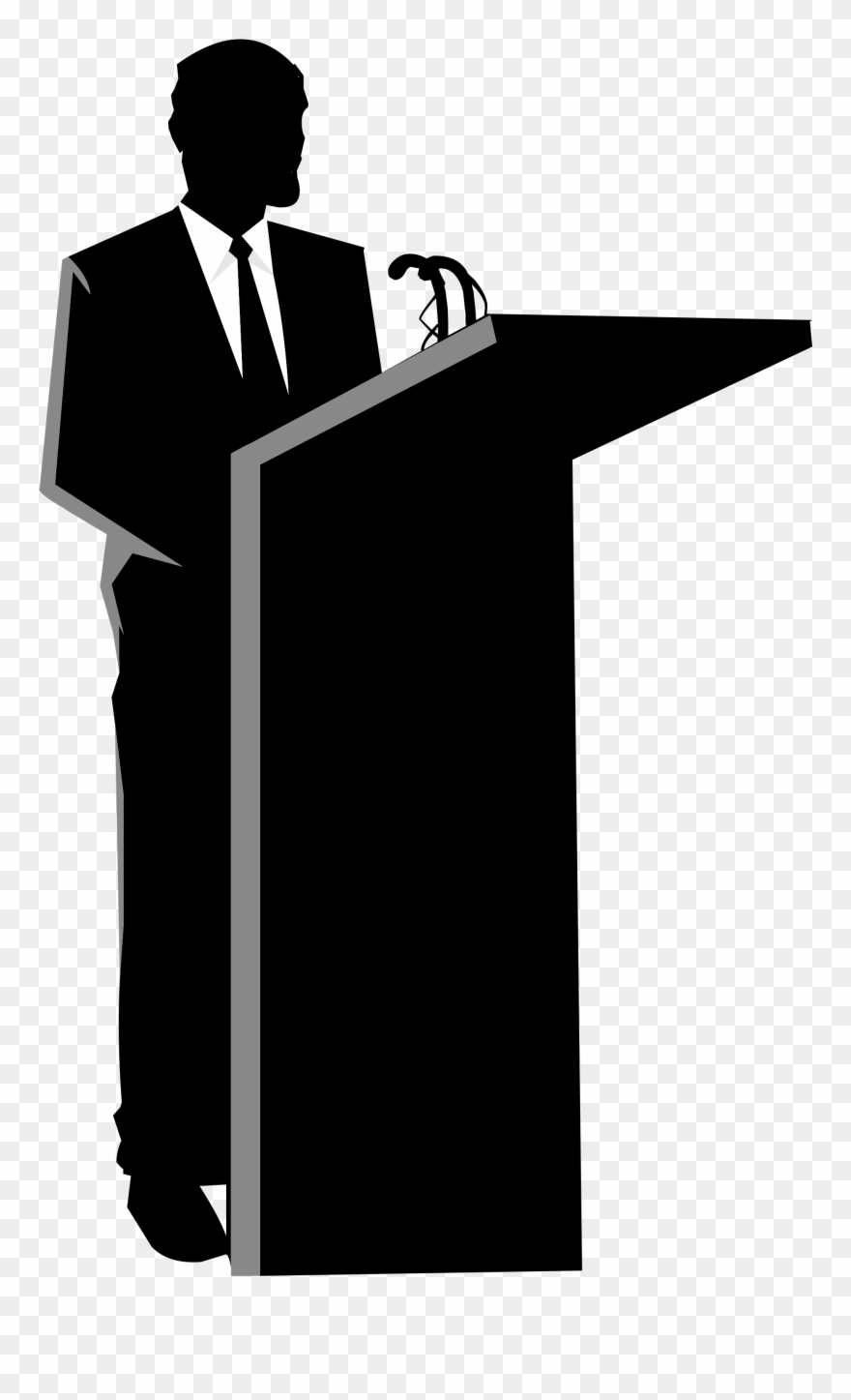Speech Giving Lori S Lane Adding Clipart To Word 2016 - Person In A Podium - Png Download