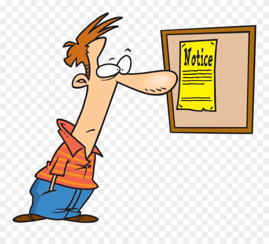 Notice Board Office - Reading A Notice Board Clipart