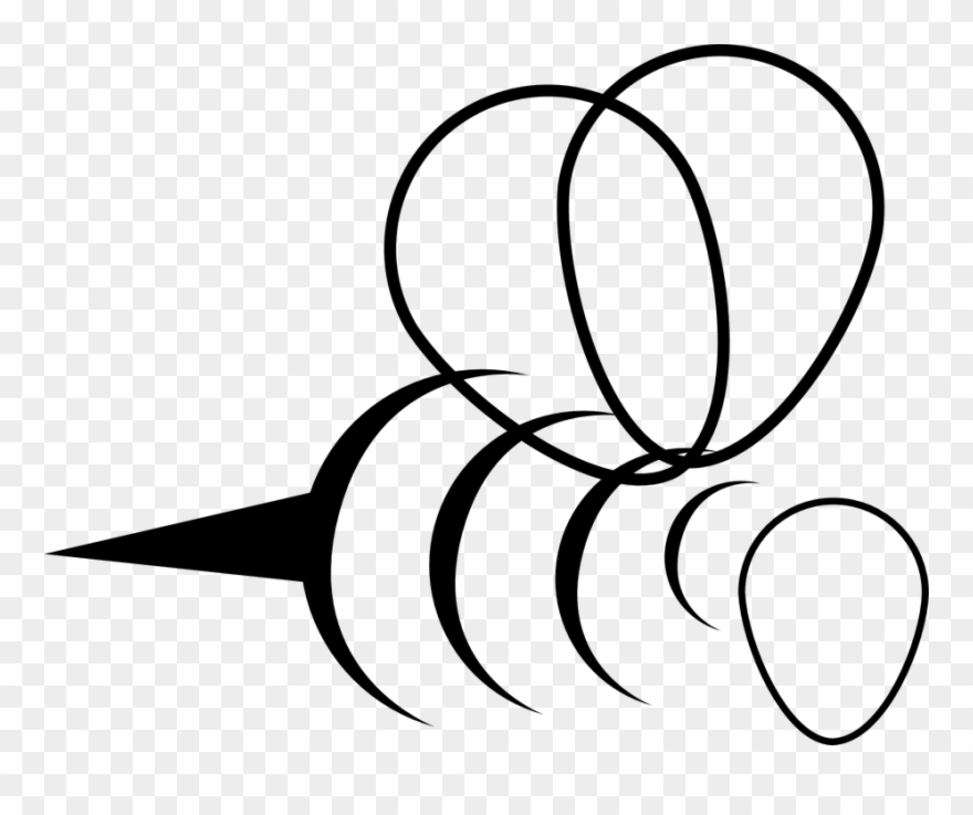 Bee Line Art Png Clipart