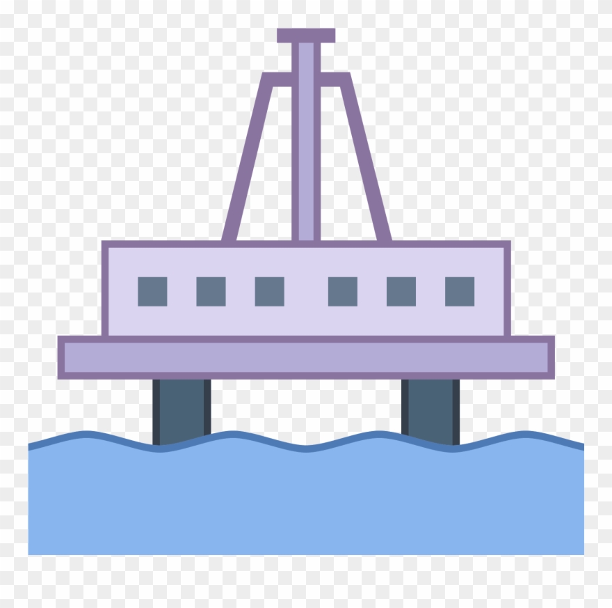 It's A Drawing Meant To Look Like An Industrial Looking - Oil Platform Clipart