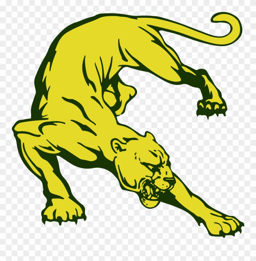 Canadian Public School Home Of The Cougars - Drawing Of A Panther Clipart