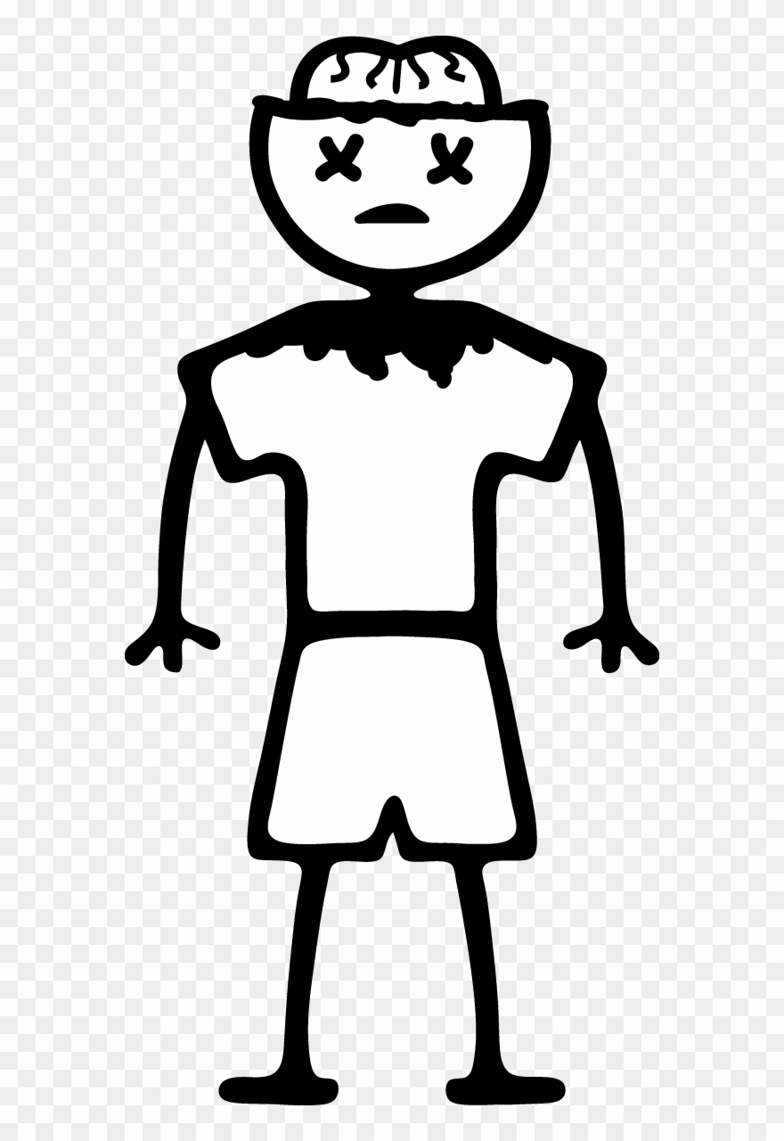 Stickperson - Zombie Stick Figure Png Clipart