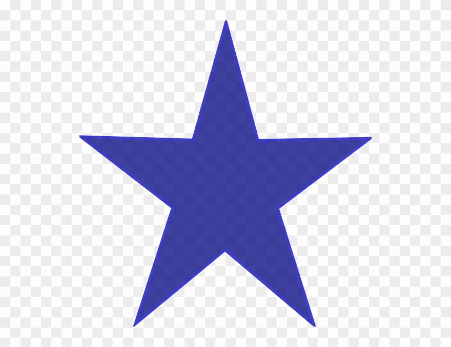 Navy Clipart - Transparent Blue Star Png