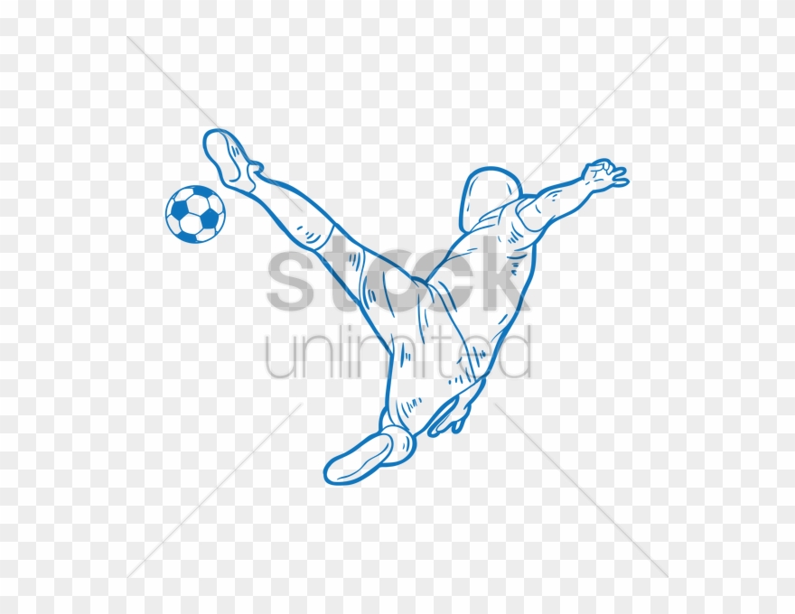 Drawing At Getdrawings Com Free For Personal - Soccer Bicycle Kick Drawing Clipart