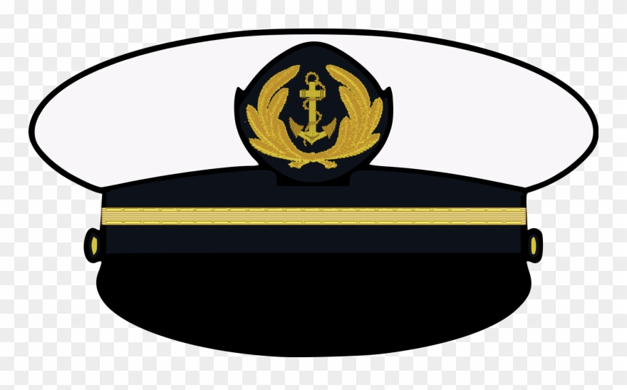 Open - Navy Cap Vector Clipart