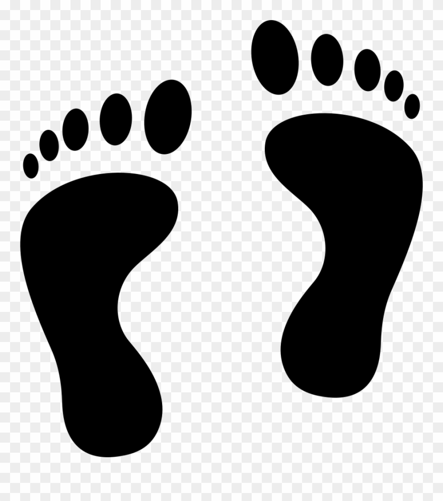 Footprint Clipart Alien - Black Footprint - Png Download