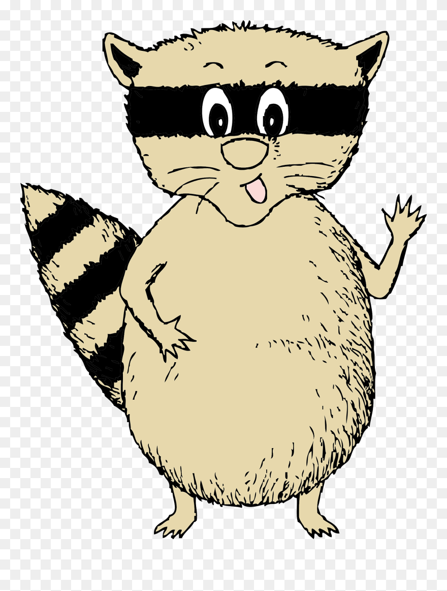 Clipart - Raccoon - Raccoon Cartoon Clear Background - Png Download