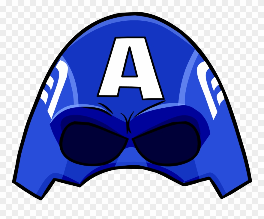 Captain America Cowl - Capitan America Club Penguin Clipart
