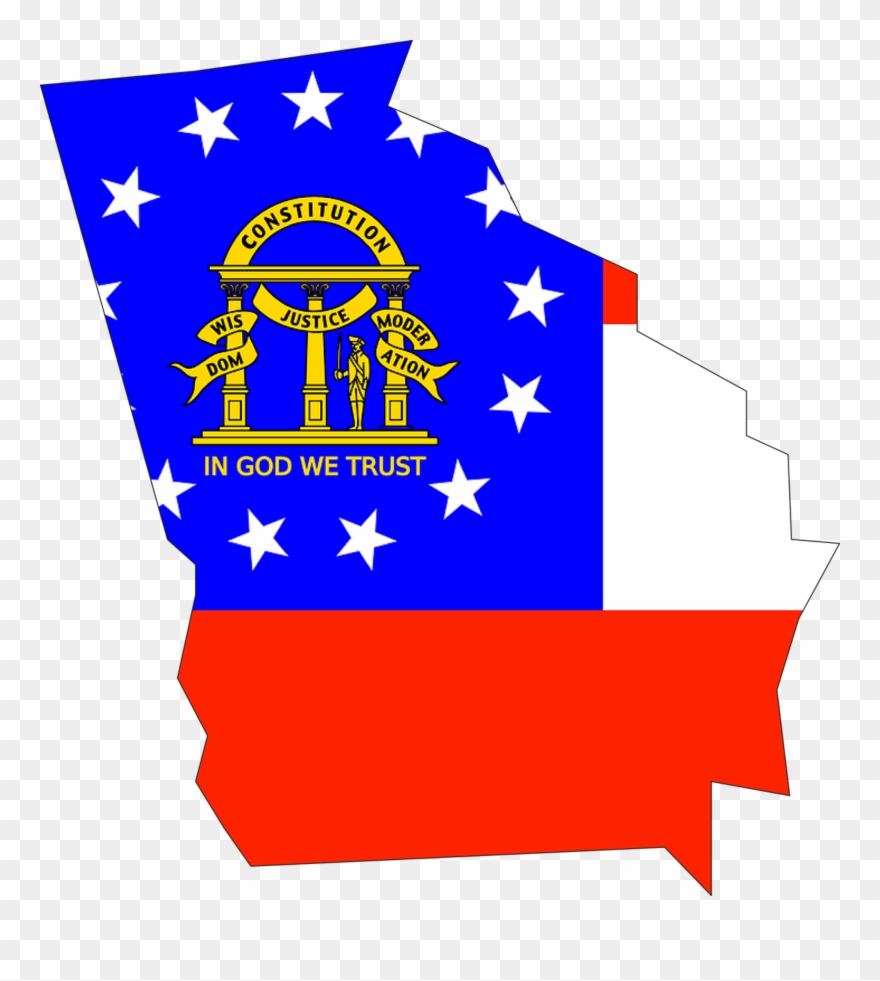 New Ruling Puts End Of Georgia Election Wrangling In - Georgia State Flag Map Clipart