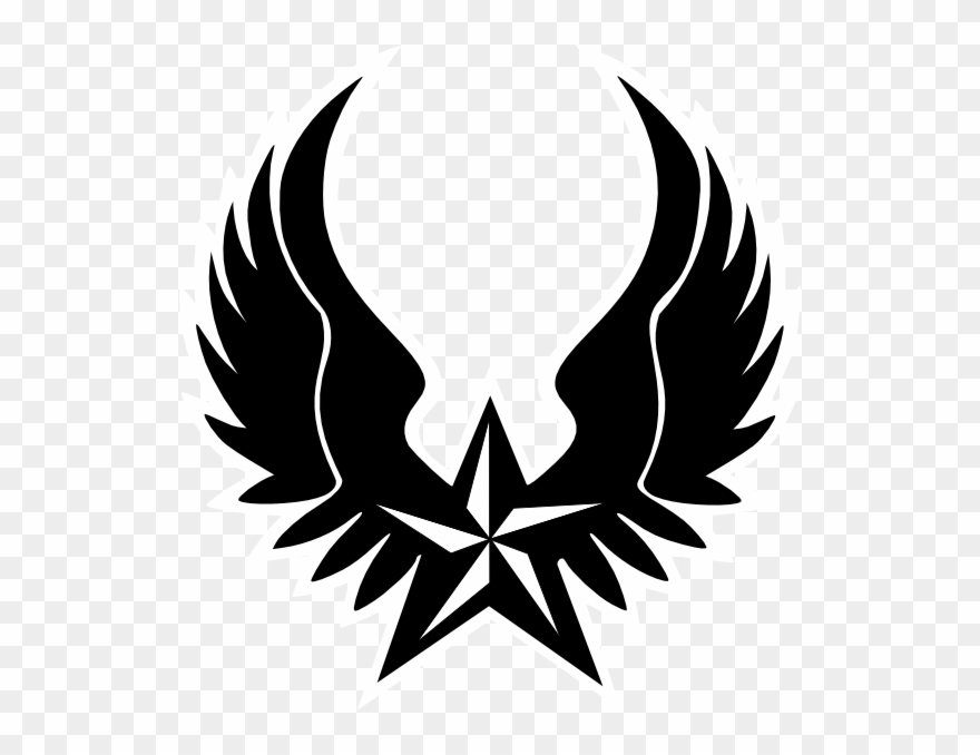 Shield Clipart Winged Black And Red Star Png Transparent Png Pinclipart