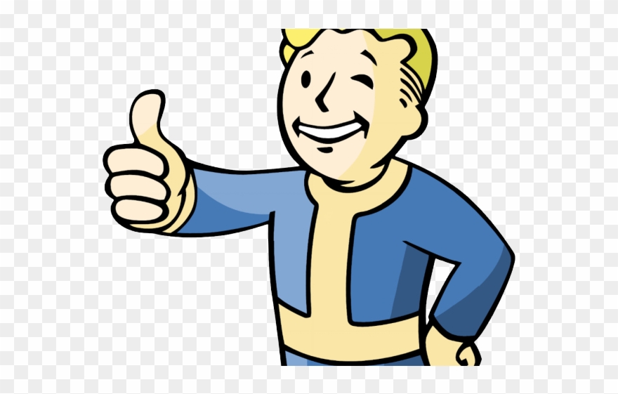 Fallout Clipart Clip Art - Vault Boy Thumbs Up Gif - Png Download