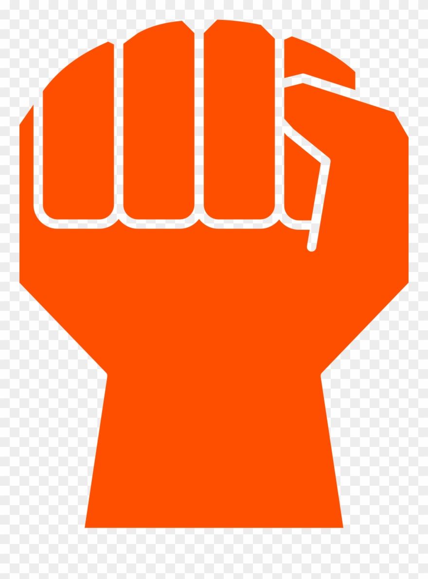 Big Image - Orange Fist Clipart