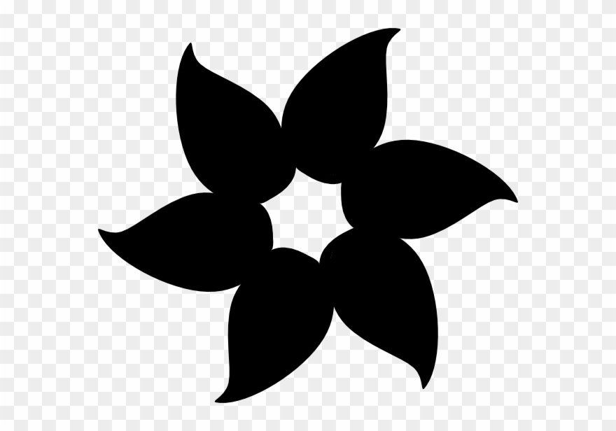 Black Flower Clipart - Clip Art - Png Download