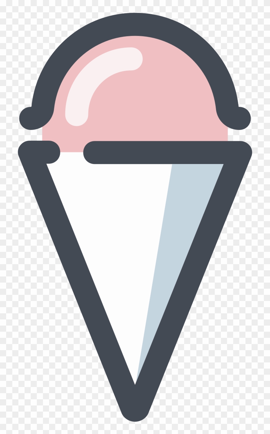 Ice Cream Pink Cone Icon Clipart