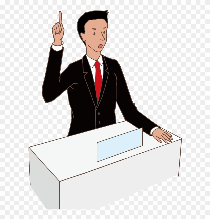 Young Politician Speach - Illustration Clipart