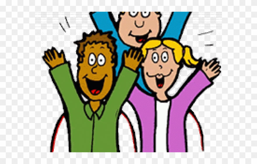 Fans Clipart Cheerleading Team - People Cheering Clipart - Png Download