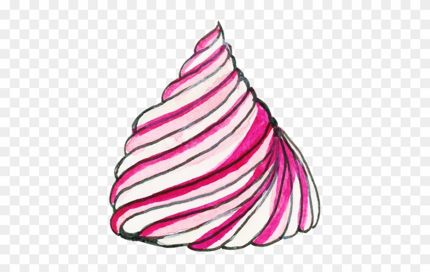 Raspberry Cake Pink Meringue - Meringue Clipart