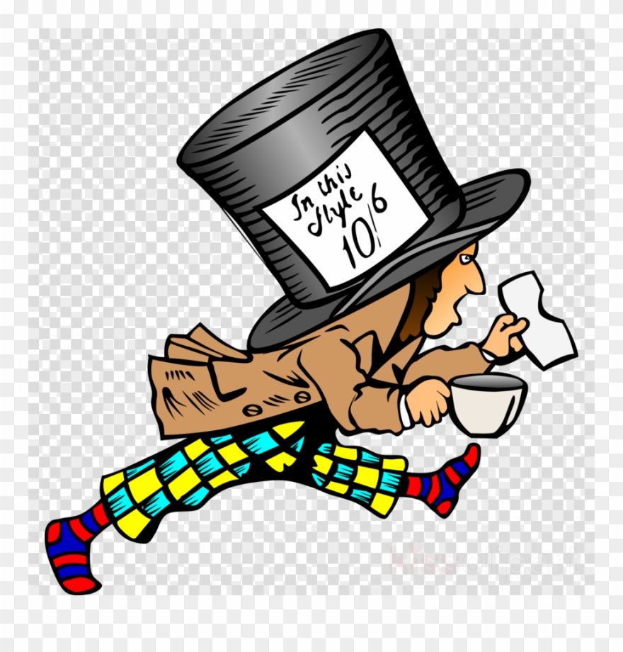Alices In Wonderland Clip Art Clipart Alice's Adventures - Mad-hatter Round Ornament - Png Download