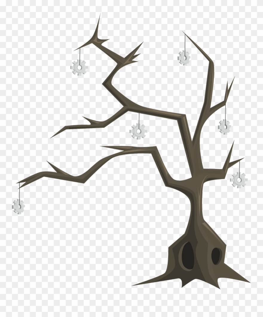 Tree Dead Wood - Gambar Batang Pohon Animasi Clipart