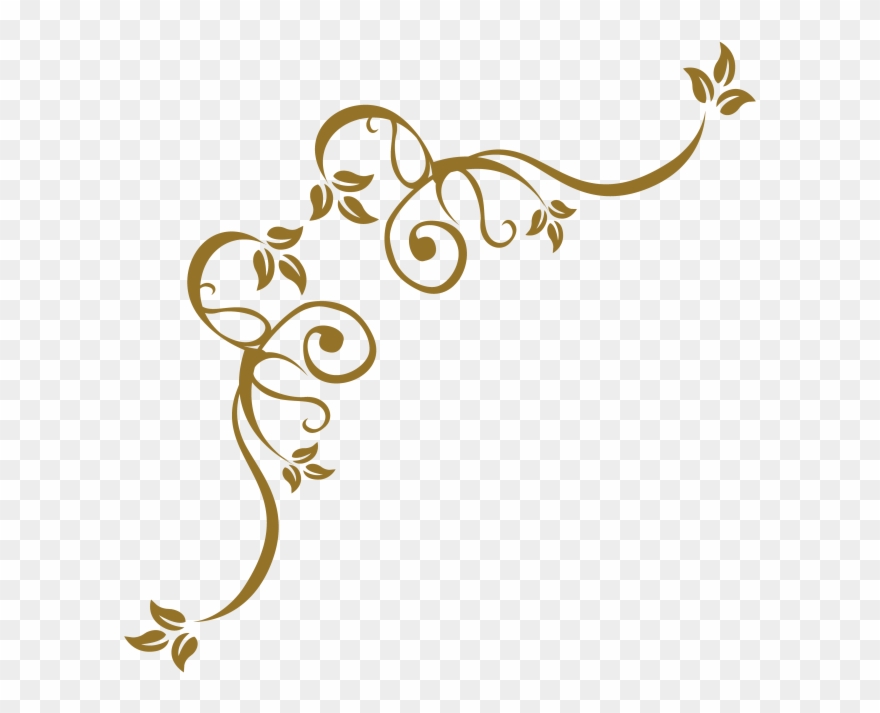 Decorative Corner - Gold Clipart