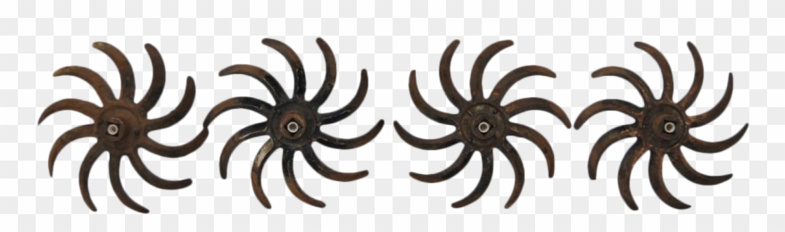 Antique Cast Iron Plow Blades Wall Or Ceiling Sconces - Wall Clipart